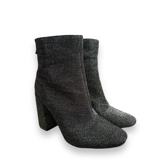 Jessica Simpson Aninada glitter square toe chunky heel zip boots sz 8 women’s gl - Picture 1 of 6